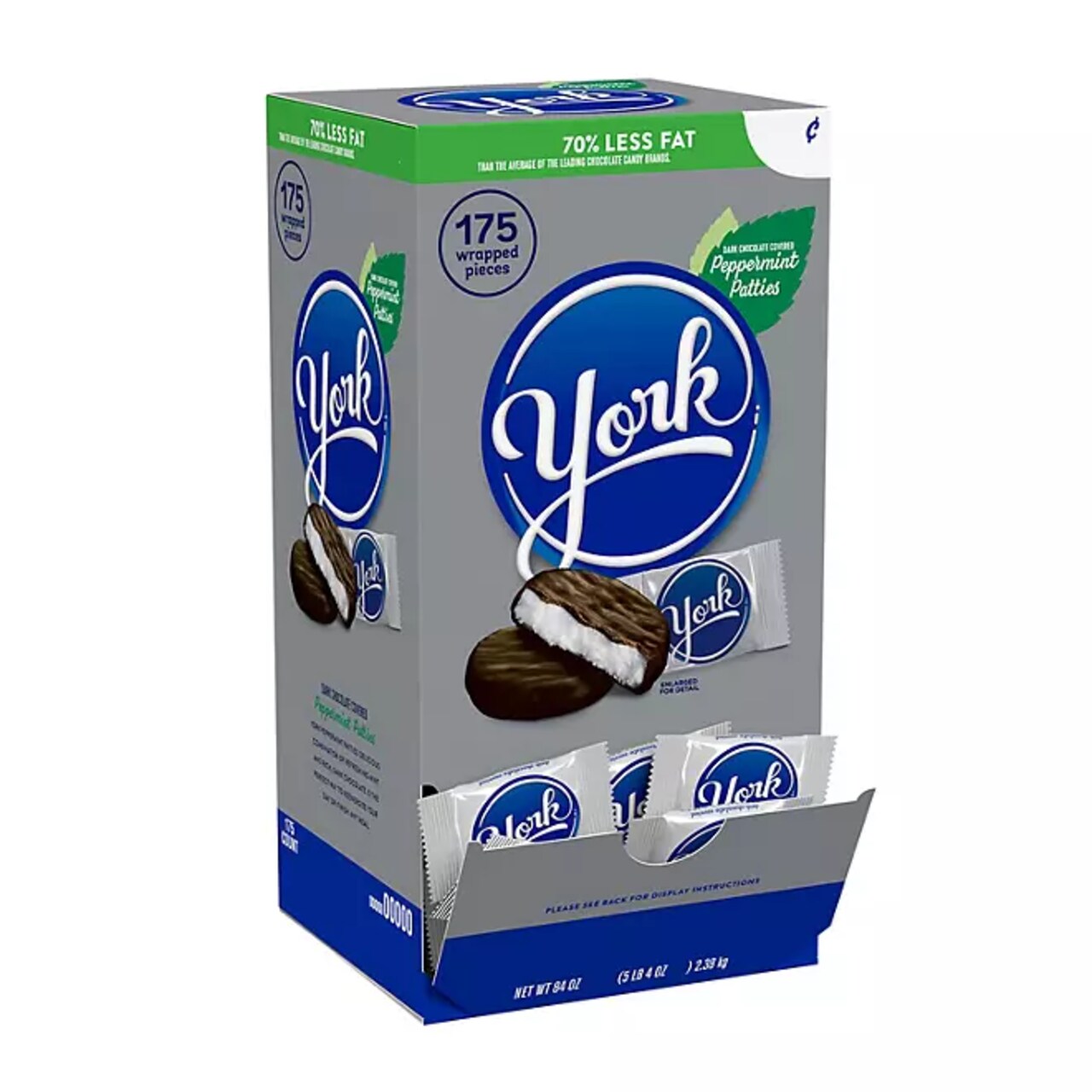 York Dark Chocolate Peppermint Patties 0.48 oz 175 pieces Chocolate Covered Peppermint Patties